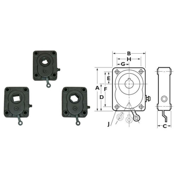 Model 71 Ratchet Clutches With Dimensions
