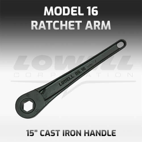 Details about   Lowell 16901/93316 No 16 1in Hex Drive Ratchet Arm 